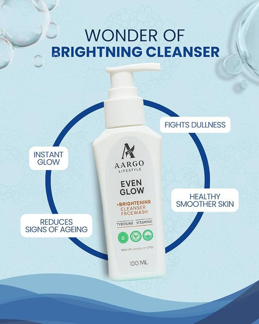 Aargo Lifestyle Even Glow Brightening Face Wash | Tyrosine + Vitamin C — 100ml
