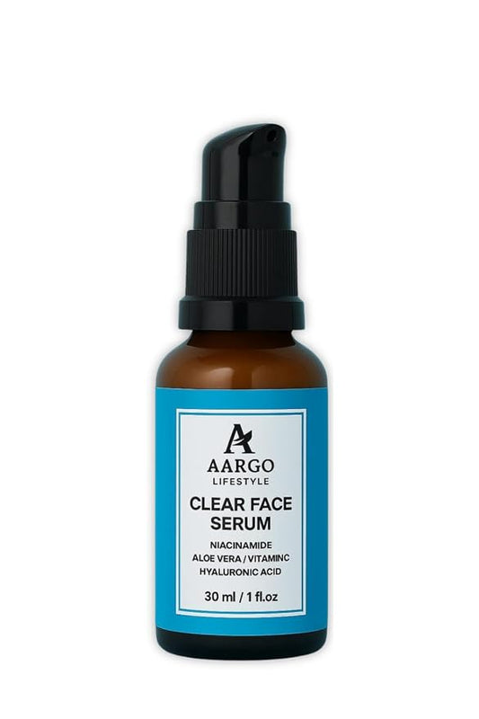 Aargo Lifestyle Clear Face Serum | Niacinamide + Vitamin C + Hyaluronic Acid — 30ml
