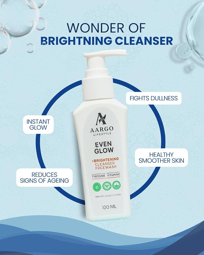 Aargo Lifestyle Even Glow Brightening Face Wash | Tyrosine + Vitamin C — 100ml