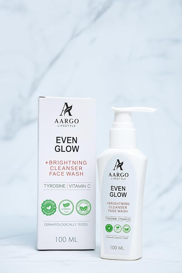 Aargo Lifestyle Even Glow Brightening Face Wash | Tyrosine + Vitamin C — 100ml
